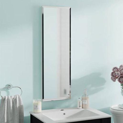 Picture of Narrow Bathroom Medicine Cabinet Frameless Mirror 12 x 36 inch