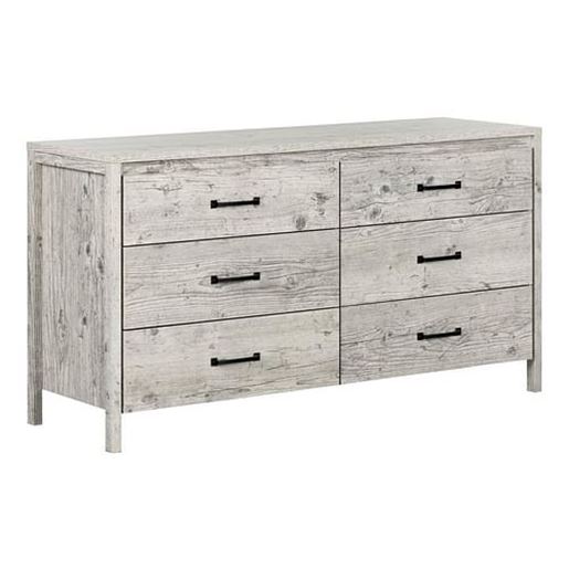 Picture of Modern Washed Pine 6 Drawer Double Dresser