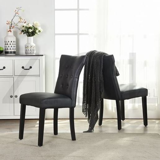 Picture of Color: BLACK Dining Chair BLACK PVCA