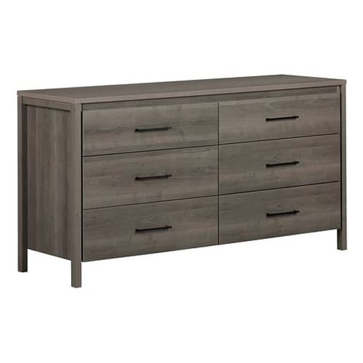 Picture of Modern Grey 6 Drawer Double Dresser