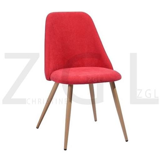 图片 Color: PINK Dining Chair CORDUROY PINK