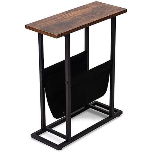Изображение Color: Brown Vintage Side Table End Table for Living Room, Bedroom & Small Spaces, Brown