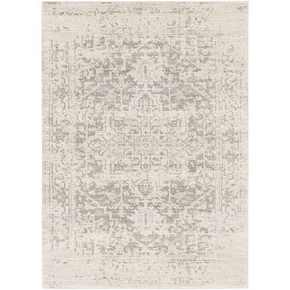 Picture of 3' x 5' Distressed Oriental Area Rug in Light Grey / Beige