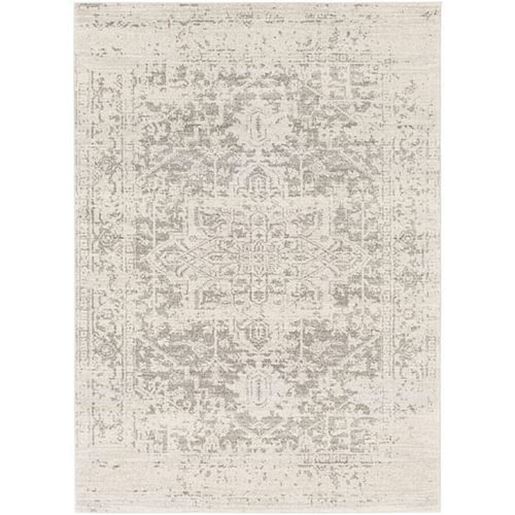 Picture of 3' x 5' Distressed Oriental Area Rug in Light Grey / Beige