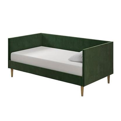 Picture of Twin size Modern Green Velvet Upholstered Daybed