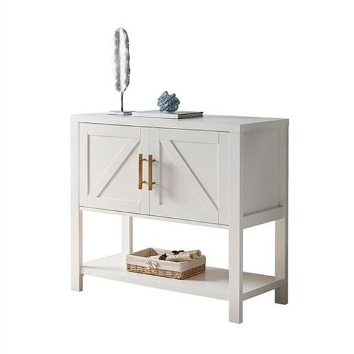 Picture of Modern 2 Drawer Wooden Storage Console Table White