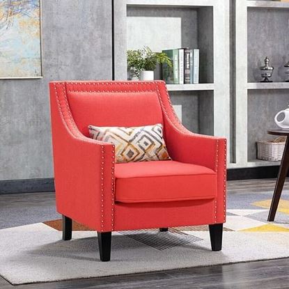 Picture of Color: Red  29.5'' Wide Tufted Armchair