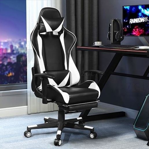 Picture of Color: WHITE Gaming Chairs BLUE