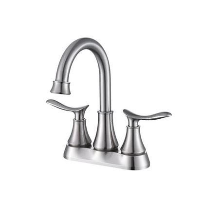 Picture of Color: Brushed Gold  2-Handle 4-Inch Brushed Nickel Bathroom Faucet