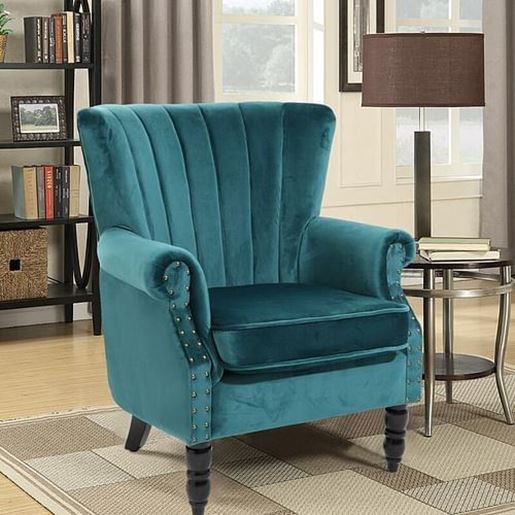 Picture of Color: Teal  28.7'' Wide Tufted Armchair