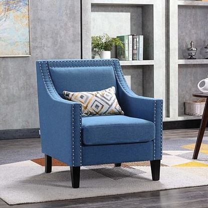 Picture of Color: Blue  29.5'' Wide Tufted Armchair