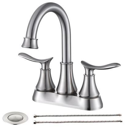 Picture of Color: Brushed Nickel1  2-Handle 4-Inch Brushed Nickel Bathroom Faucet