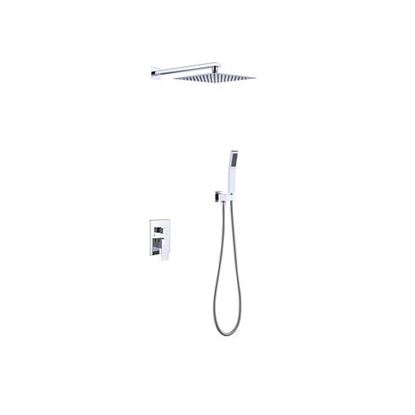 Picture of Color: Chrome  Shower Faucet Combo Set Wall Mounted with 10"  Shower Head and handheld shower faucet