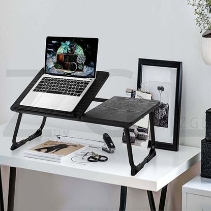 Picture of Color: BLACK WOOD Computer Desk BEECH BK DD