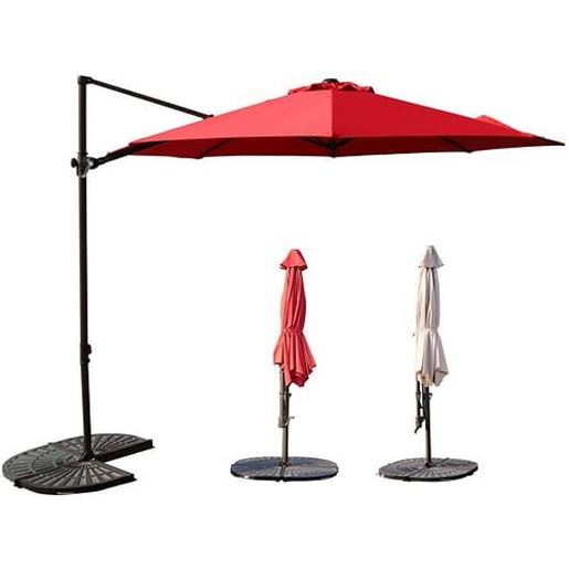 Picture of Color: Red 10FT Outdoor Aluminum Patio Umbrella