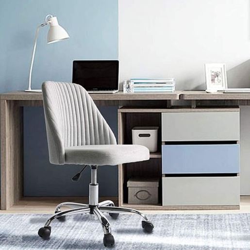 Picture of Color: Grey  DR  Modern Design Velvet Office Desk Chair