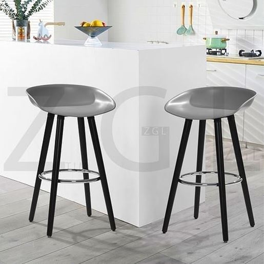 Picture of Color: GREY BLACK Dining Chair BLACK LEG