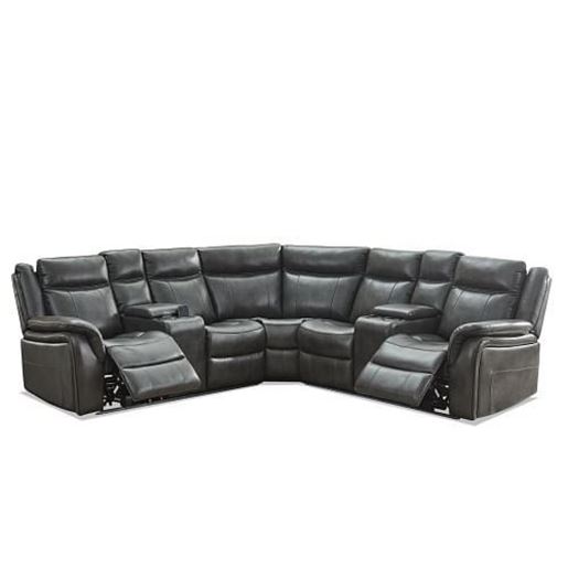 Picture of Color: Grey  Power Reclining Sofa with LED strip