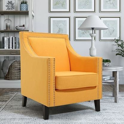 Picture of Color: Yellow  29.5'' Wide Tufted Armchair