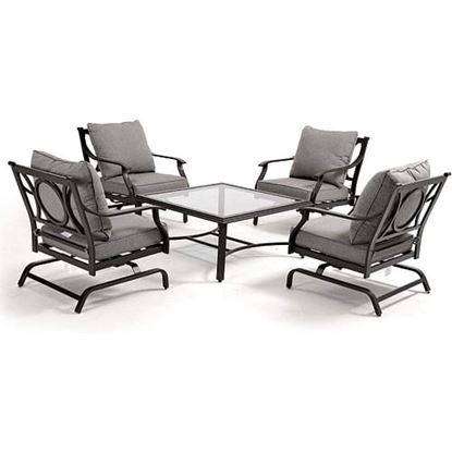 Picture of Size: 5PCS 5 PCS Outdoor Patio Conversation Set  Rocking Patio Chair Set