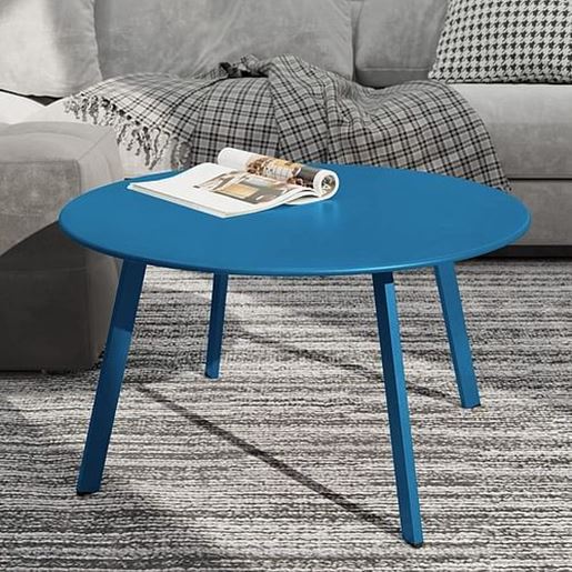 Picture of Color: Blue Round Coffee Table  Patio Side Table