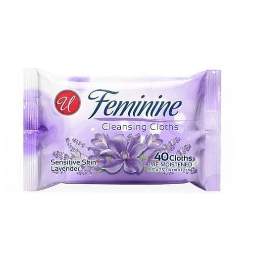 Picture of . Case of [30] 40-Count Feminine Cleansing Cloths, Lavender .