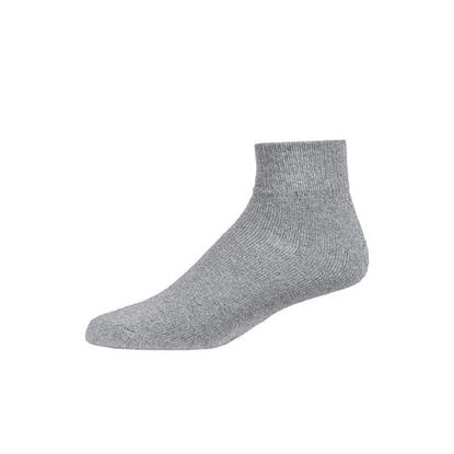 Picture of . Case of [204] Adult Quarter Sport Socks - Grey, 9-11, 3 Pack .