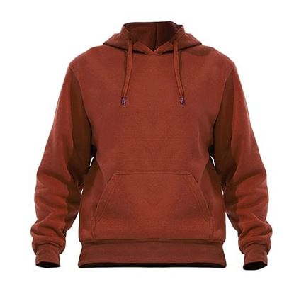 Picture of . Case of [24] Men's Pullover Hoodies- Rust, 4X .