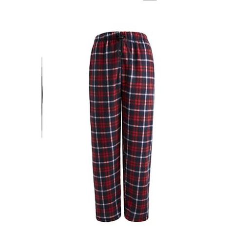 Picture of . Case of [24] Men's Plaid Fleece Pajama Pants with Elastic Waistband .