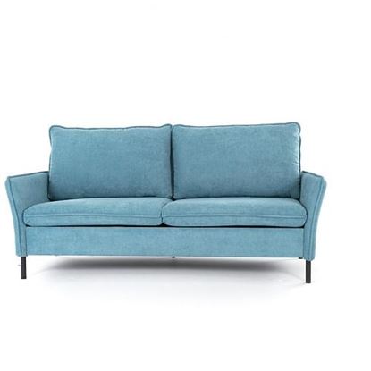 Picture of Color: Blue  DR Living Room Sofa Couch, Tufted Turquoise Premium Upholstered Fabric