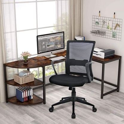 Picture of Color: Black  DR Office Chair Ergonomic Mesh Desk Chairs, Home Office Chair with Lumbar Support Swivel Computer Chair for Office Conference Room Executive Task Chair C-2369-10-BK