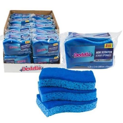 Picture of . Case of [20] Non-Scratch Scrub Sponge, 3-Pack .