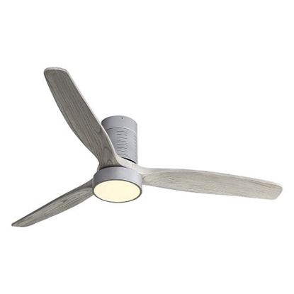 Foto de Color: Silver  Indoor Low Profile Ceiling Fan with Light