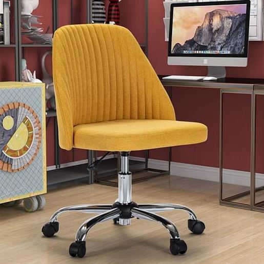 Picture of Color: Yellow  DR  Modern Design Velvet Office Desk Chair