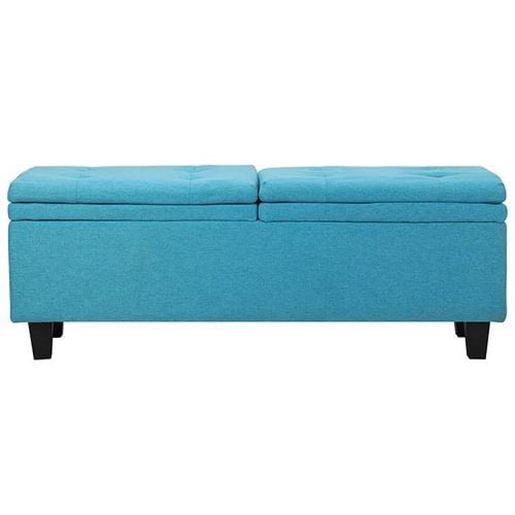 Picture of Color: Blue 53'' Wide Tufted Rectangle Storage Ottoman