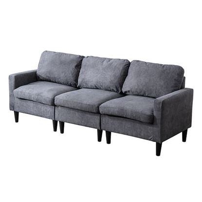 Picture of Color: Grey Living Room Sofa with Ottoman Set Grey