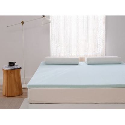 Picture of Size: Twin  Gel Memory Foam Mattress Topper 2 Inch Blue