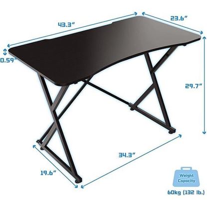 Picture of Color: black  DR Home office study desk workstation racing style desk,gaming computer desk D-ES01-PB-BK