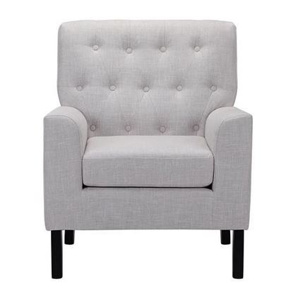 Picture of Color: White  30'' Wide Tufted Armchair