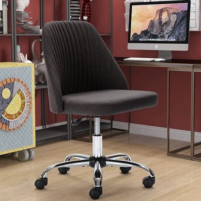 Picture of Color: Dark Grey  DR  Modern Design Velvet Office Desk Chair