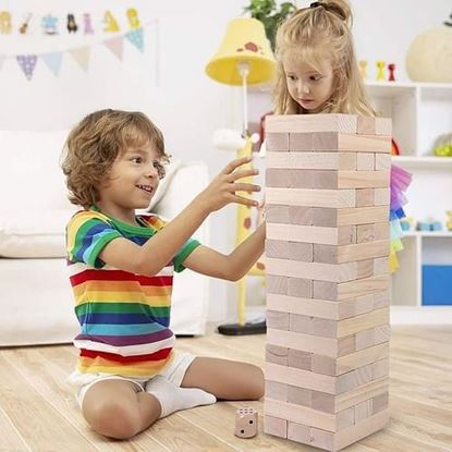 Picture of Color: Wood  Tumbling Tower Giant Game with Carrying Case