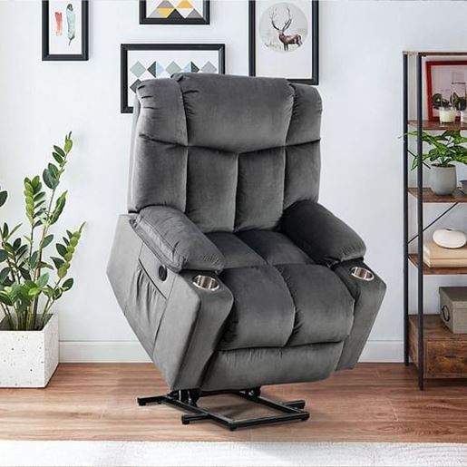 Picture of Color: Grey Power Lift Recliner Chair 3 Positions Reclining Chairs Electric Sofa Recliner for Livingroom,Grey