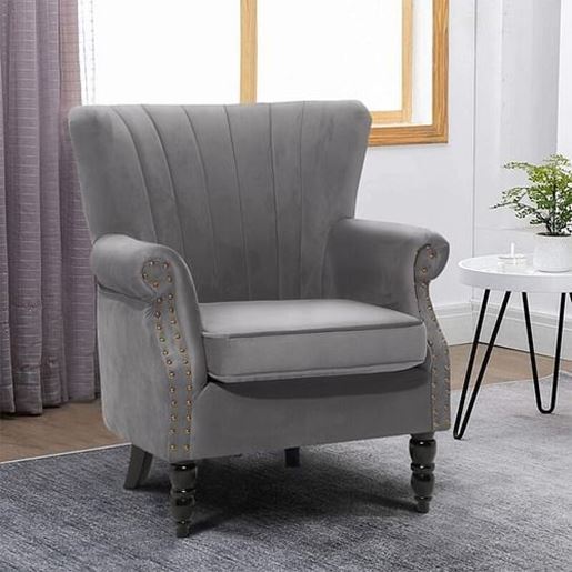 Picture of Color: Grey  28.7'' Wide Tufted Armchair