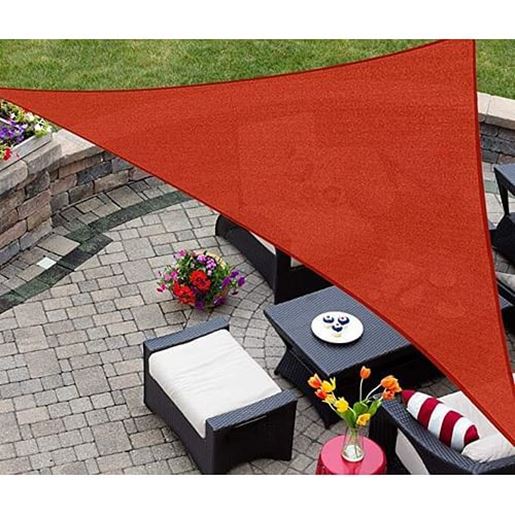 Picture of Color: Red Sun Shade Sail Triangle UV Block Canopy for Patio Backyard Lawn Garden,12' x 12' x 17',Red