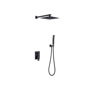 Picture of Color: Matte Black  Shower Faucet Combo Set Wall Mounted with 10"  Shower Head and handheld shower faucet