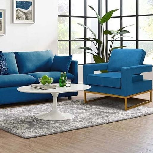 Picture of Color: Blue  33'' Wide Tufted Armchair