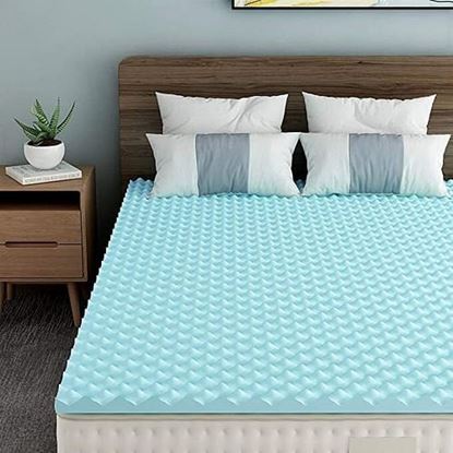 Picture of Size: Twin  Egg Crate Design Memory Foam Bed Pad 1.5 inches