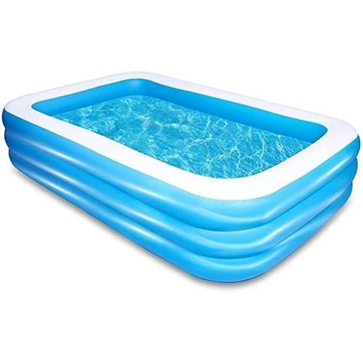 Picture of Size: 100"x 66"x 23" Inflatable Swimming Pool Full-Sized Above Ground Kid Family Outdoor Lounge Pool,100"x 66"x 23"