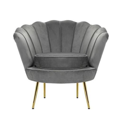 Picture of Color: Grey Velvet  SR Chairs, 32.3'' Wide Tufted Velvet Barrel Chair