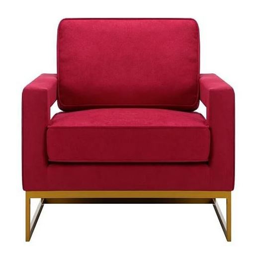 Image sur Color: Red  33'' Wide Tufted Armchair